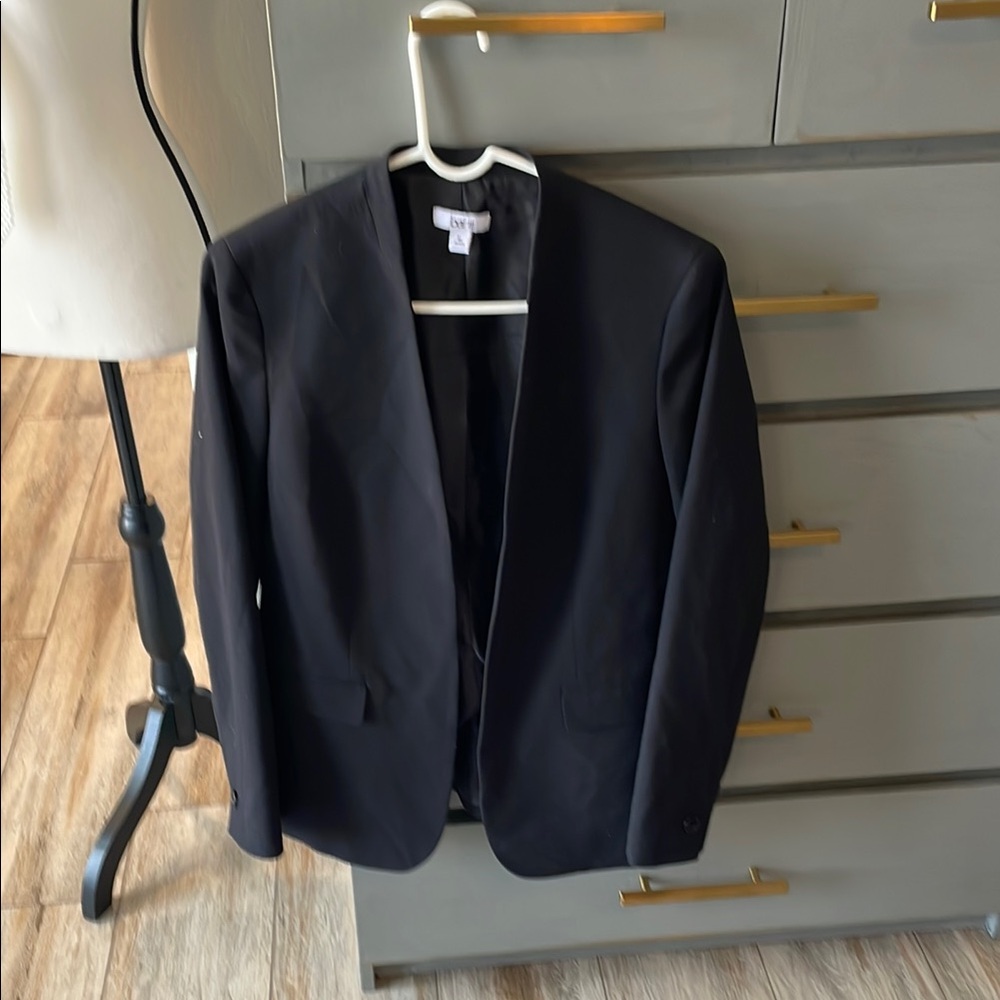 Bar III Black Blazer Modern Unstructured Suit Jacket
